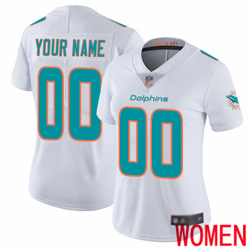 Limited White Women Road Jersey NFL Customized Football Miami Dolphins Vapor Untouchable